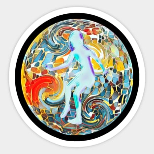 Dancing in a Disco Ball Sticker